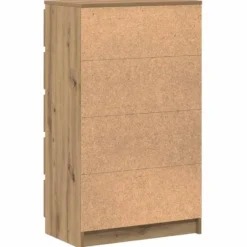 vidaXL - Ladekast 60x36x103 cm bewerkt hout artisanaal eikenkleur