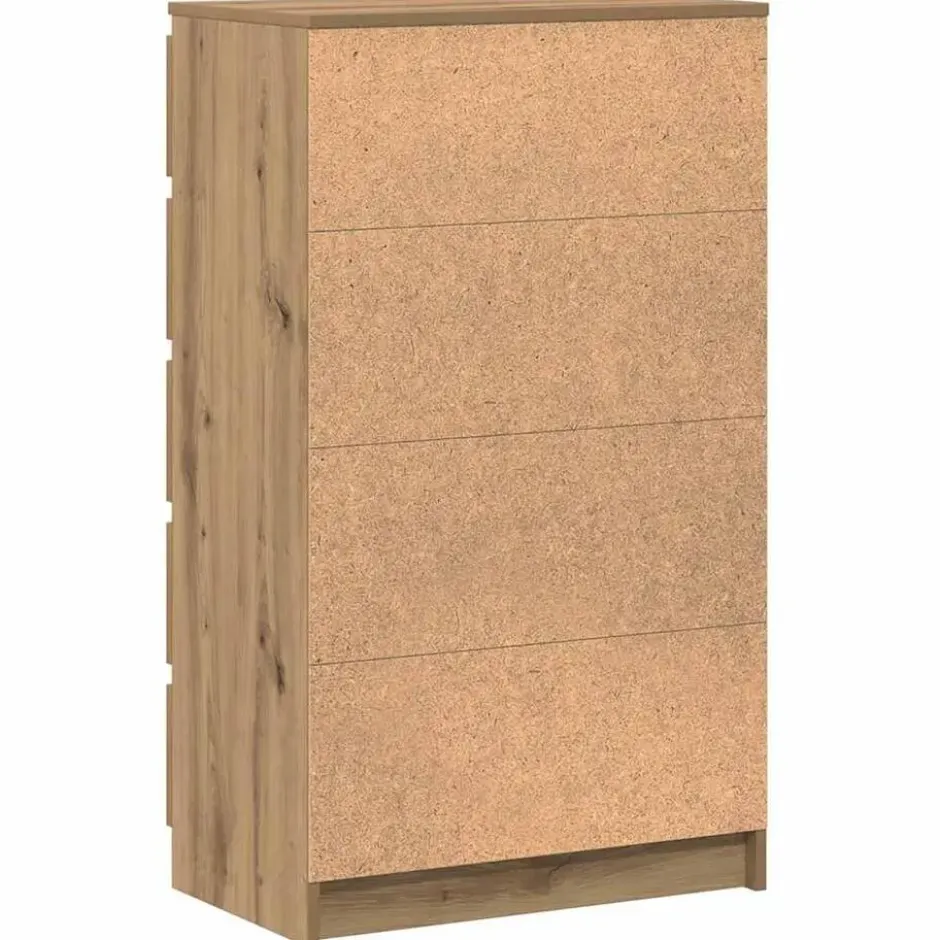 vidaXL - Ladekast 60x36x103 cm bewerkt hout artisanaal eikenkleur