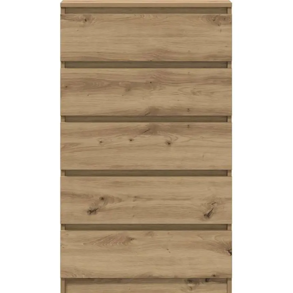 vidaXL - Ladekast 60x36x103 cm bewerkt hout artisanaal eikenkleur