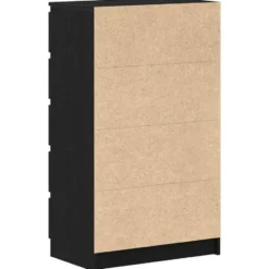 vidaXL - Ladekast 60 x 36 x 103 cm Zwart Bewerkt hout