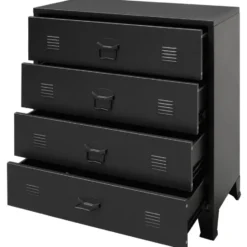 vidaXL - Ladekast - Zwart - Metaal
