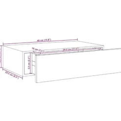 vidaXL - Ladeschap - Zwart - MDF