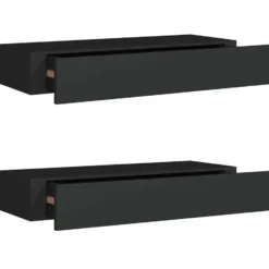 vidaXL - Ladeschap - Zwart - MDF