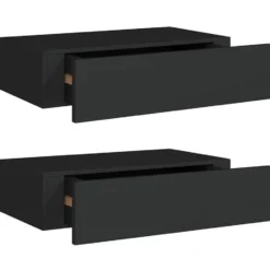 vidaXL - Ladeschap - Zwart - MDF