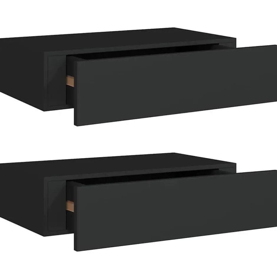 vidaXL - Ladeschap - Zwart - MDF