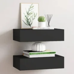 vidaXL - Ladeschap - Zwart - MDF