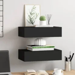 vidaXL - Ladeschap - Zwart - MDF