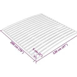 vidaXL - Lattenbodem - Bruin - Hout - 120 x 200 cm