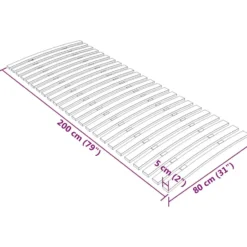 vidaXL - Lattenbodem - Bruin - Hout - 80 x 200 cm