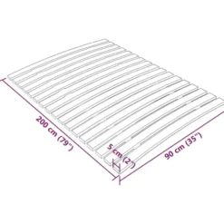 vidaXL - Lattenbodem met 17 latten - Bruin - Hout - 90 x 200 cm