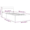 vidaXL - LED bed met opbergruimte - Hydraulisch - Zwart - Kunstleer - 90x200 cm