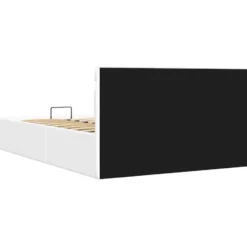 vidaXL - LED bed met opbergruimte - Hydraulisch - Wit - Kunstleer - 120x200 cm