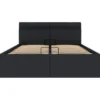 vidaXL - LED Bed met opbergruimte hydraulisch - Zwart - Kunstleer - 140x200 cm
