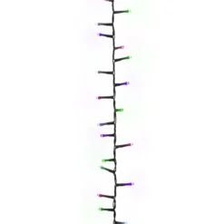vidaXL - Led-slinger - Pastel multicolour and dark green - 13 m