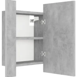 vidaXL - Led-spiegelkast - Grijs - Bewerkt hout