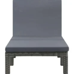 vidaXL - Ligbed - Antraciet - Poly rattan