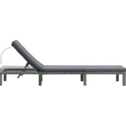 vidaXL - Ligbed - Antraciet - Poly rattan