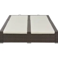 vidaXL - Ligbed - Bruin - Poly rattan