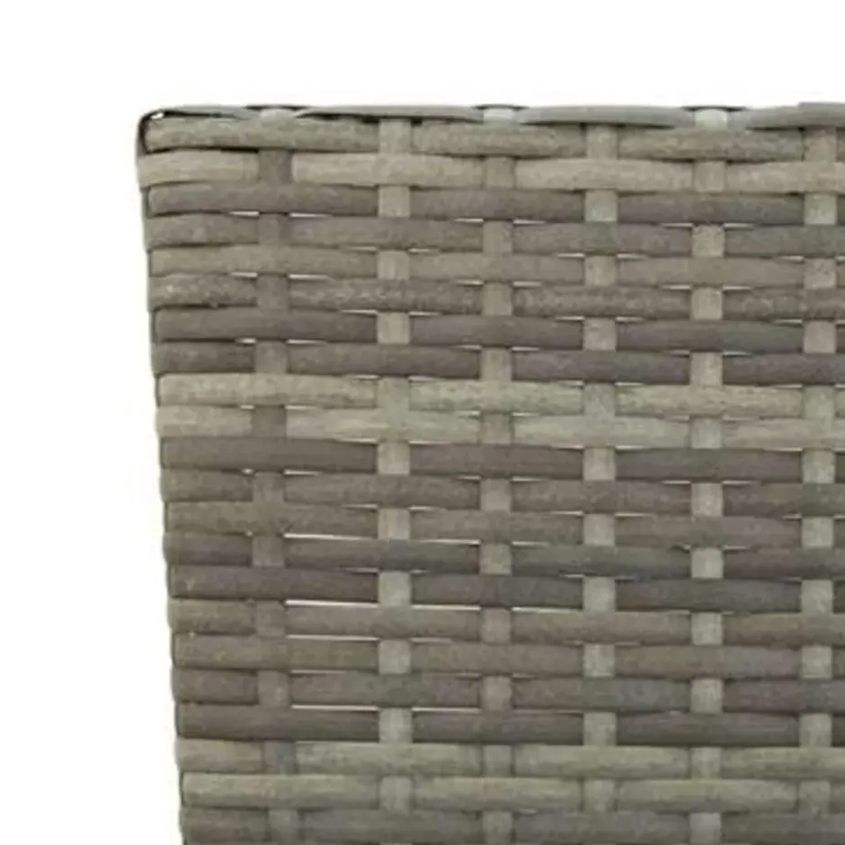 vidaXL - Ligbed - Grijs - Poly rattan