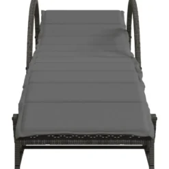 vidaXL - Ligbed - Grijs - Poly rattan