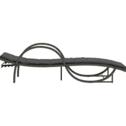 vidaXL - Ligbed - Grijs - Poly rattan