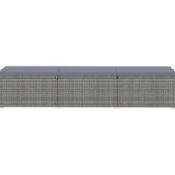 vidaXL - Ligbed - Grijs - Poly rattan