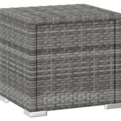 vidaXL - Ligbed - Grijs - Poly rattan