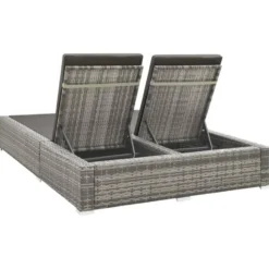 vidaXL - Ligbed - Grijs - Poly rattan