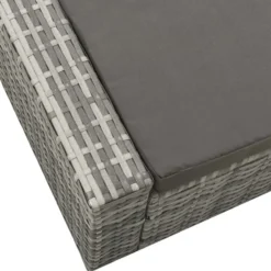 vidaXL - Ligbed - Grijs - Poly rattan