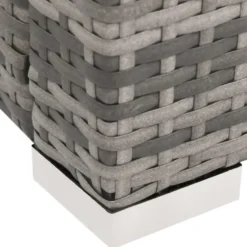 vidaXL - Ligbed - Grijs - Poly rattan