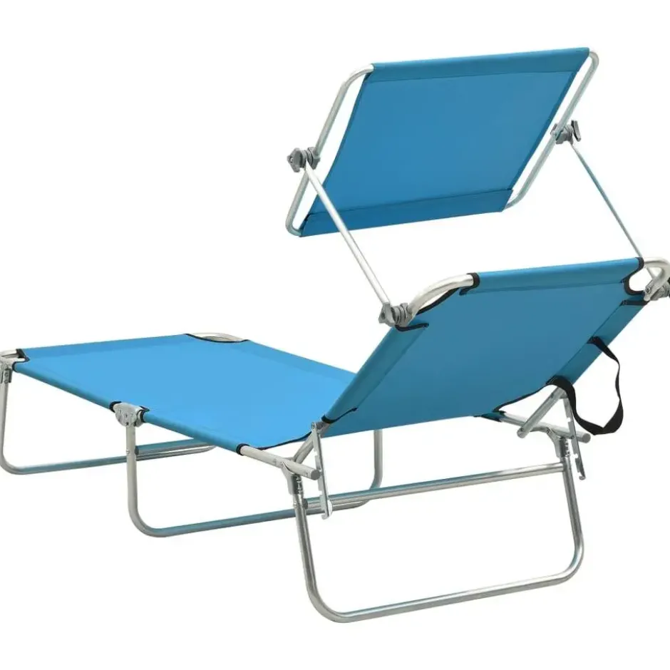 vidaXL - Ligbed - Turquoise - Stof