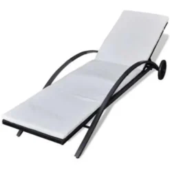 vidaXL - Ligbed - Zwart - Poly rattan