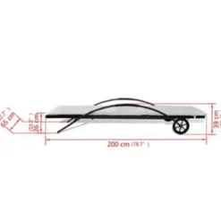 vidaXL - Ligbed - Zwart - Poly rattan