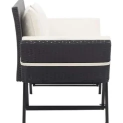 vidaXL - Ligbed - Zwart - Poly rattan