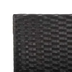vidaXL - Ligbed - Zwart - Poly rattan