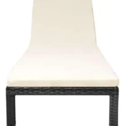 vidaXL - Ligbed - Zwart - Poly rattan
