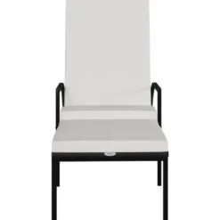 vidaXL - Ligbed - Zwart - Poly rattan