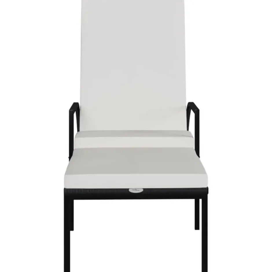 vidaXL - Ligbed - Zwart - Poly rattan