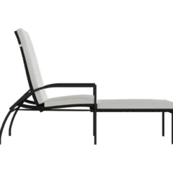 vidaXL - Ligbed - Zwart - Poly rattan
