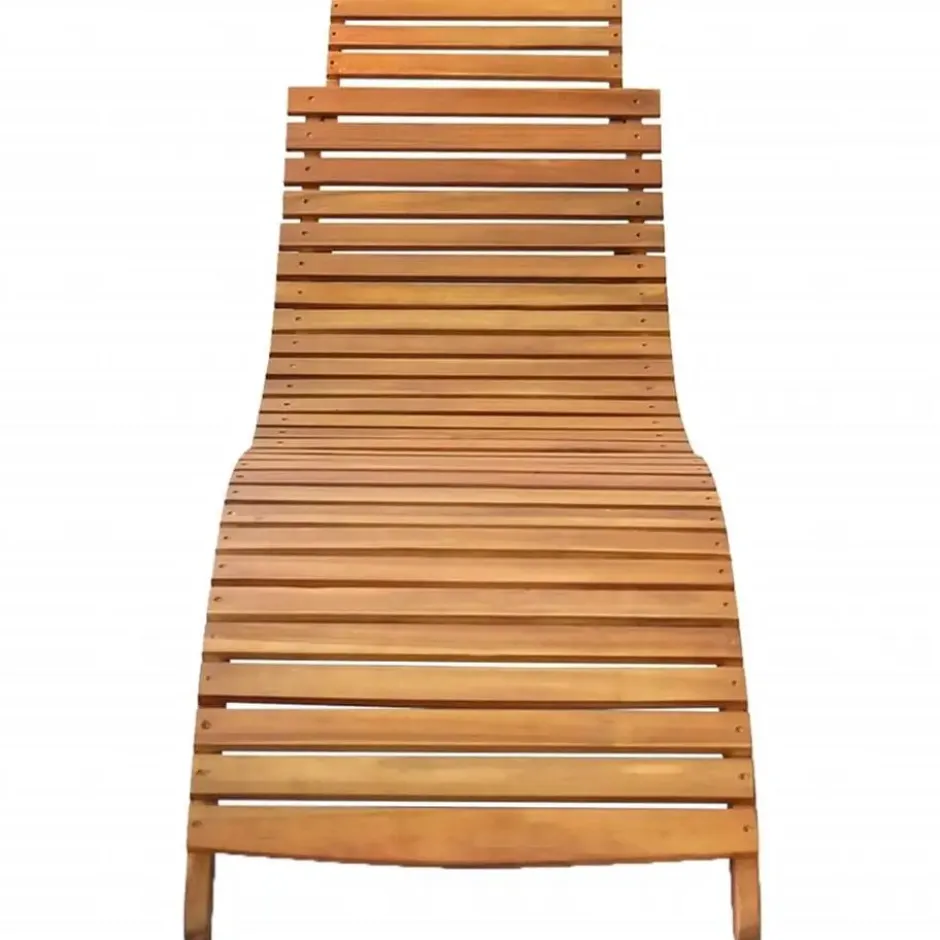 vidaXL - Ligstoel - Bruin - Hout