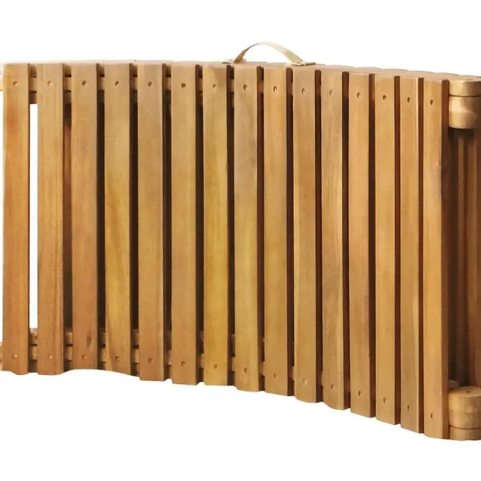 vidaXL - Ligstoel - Bruin - Hout