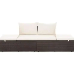 vidaXL - Loungebed - Bruin - Poly rattan