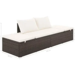 vidaXL - Loungebed - Bruin - Poly rattan