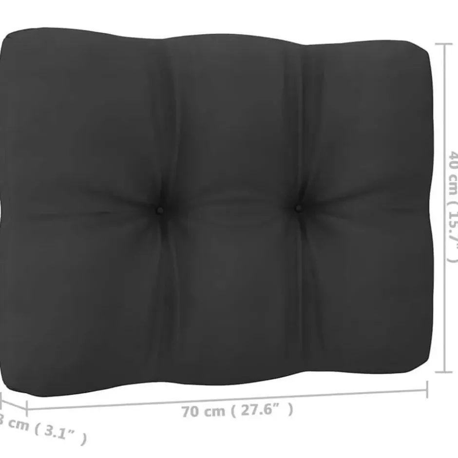 vidaXL - Loungeset - Antraciet - Grenenhout