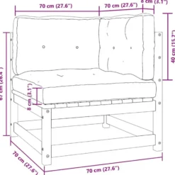 vidaXL - Loungeset - Antraciet - Grenenhout