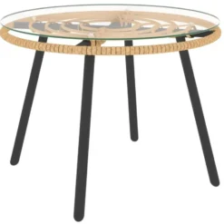 vidaXL - Loungeset - Antraciet - Poly rattan - 3 stuks - Met kussens