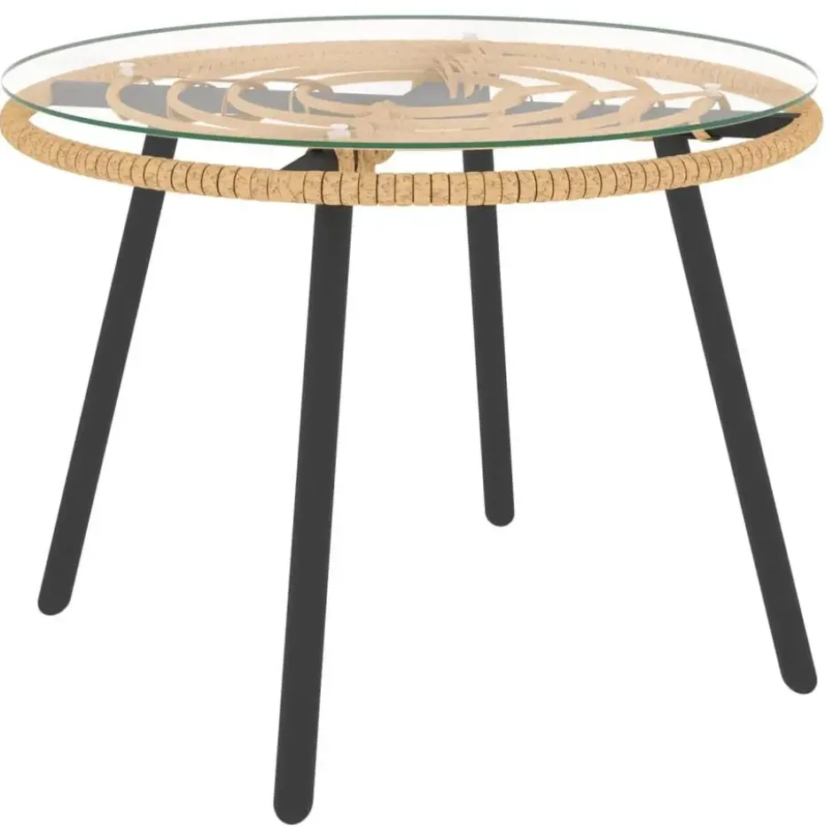 vidaXL - Loungeset - Antraciet - Poly rattan - 3 stuks - Met kussens