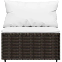 vidaXL - Loungeset - Bruin - Poly rattan - 3 stuks - Met kussens