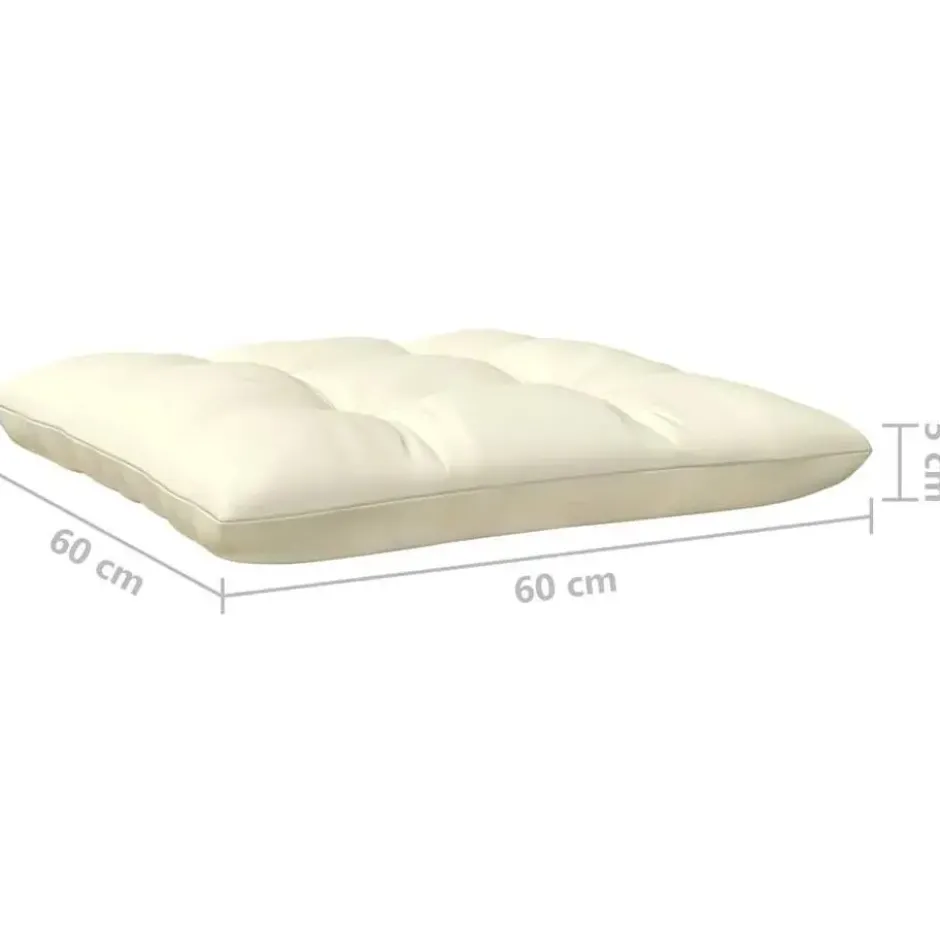 vidaXL - Loungeset - Crème - Grenenhout
