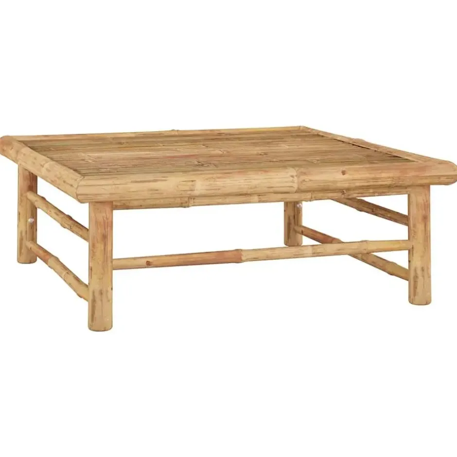 vidaXL - Loungeset - Crèmewitte - Bamboe - 5 stuks - Met kussens